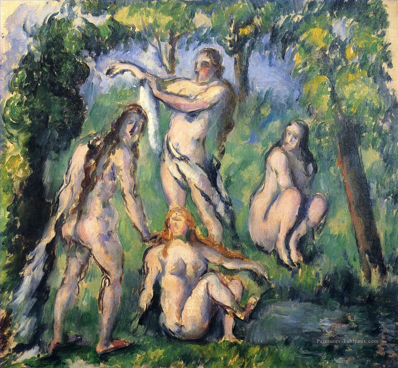 Quatre baigneurs 2 Paul Cézanne Peintures à l'huile